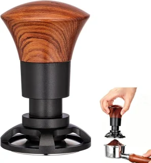 Koffie tamper en distributeur 51/53/58mm zilver