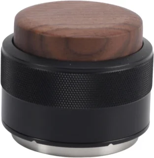 Koffie tamper en espresso verdeler 51 mm zwart