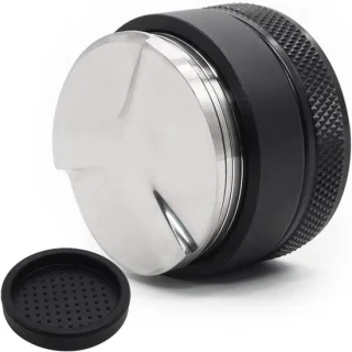 Koffie tamper en verdeler 51 mm zilver
