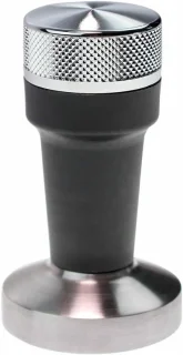 Koffie tamper espresso accessoire roestvrij staal 11,7 x 7,2 cm zilver