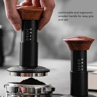 Koffie tamper - Espresso Sabotage - 58 mm - zilver hout
