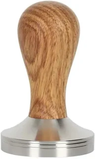 Koffie Tamper - Espresso Stamp - Barista Thuis - Platte Basis - 53mm - Houtkleurig