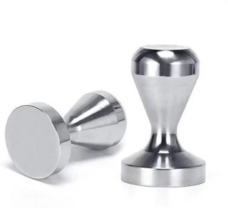 Koffie tamper - roestvrij staal - 58 mm - zilver