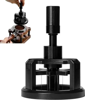 Koffie verdeel tool - distributie naald - 51-58 mm - zwart