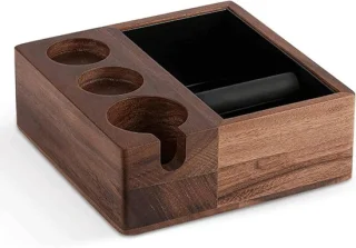 Koffieklopbox hout espresso afvalbak bruin
