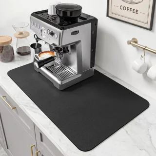 Koffiemat voor aanrecht zwart