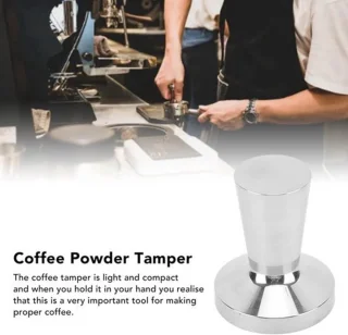 Koffiesabotage, 40 mm roestvrij staal massief handbediende koffievulpoederpersgereedschap
