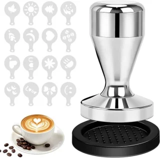 Koffiestamper barista 51 mm zilver