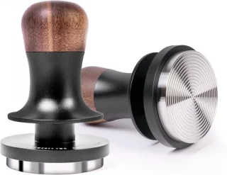 Koffietamper 58 mm walnoot