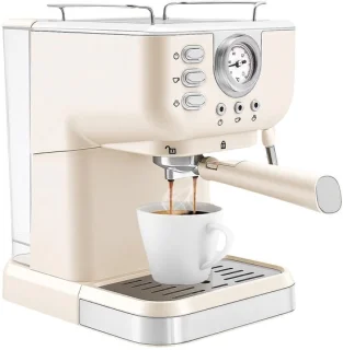 Koffiezetapparaat met melkopschuimer