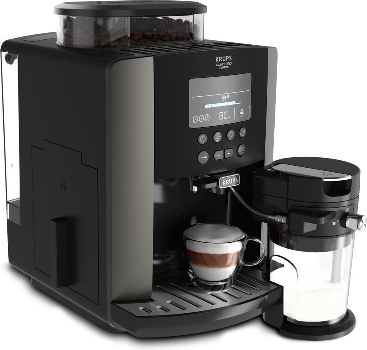 De Krups Arabica Latte EA819E Espressomachine in één oogopslag