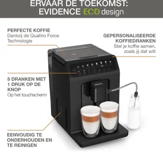 Krups EA897B Evidence ECO-Design espressomachine zwart