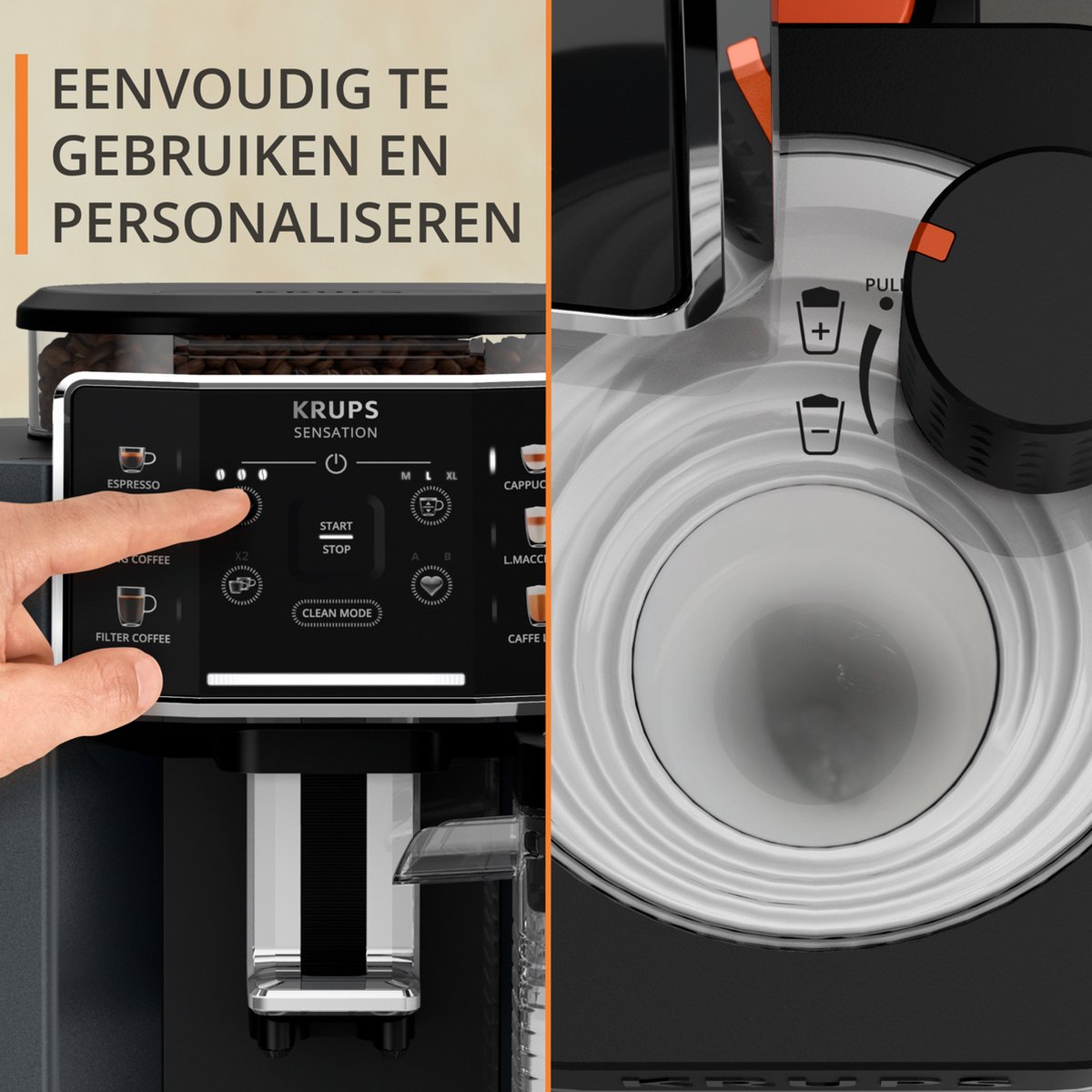 Wat vinden we goed aan de KRUPS EA912B Sensation Milk M90 espressomachine zwart