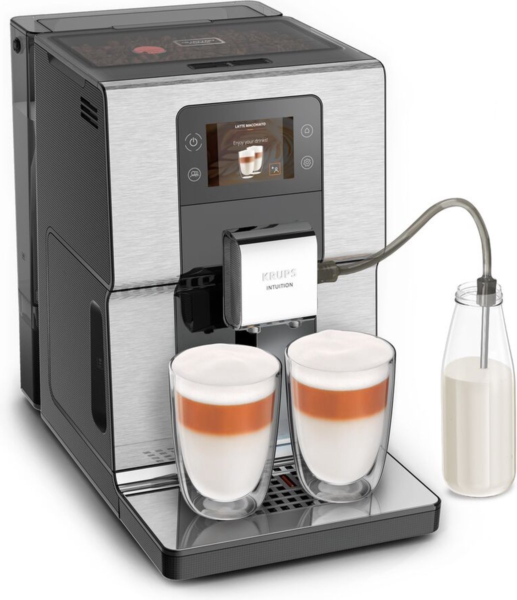 De Krups Intuition Experience EA876D espressomachine RVS in één oogopslag