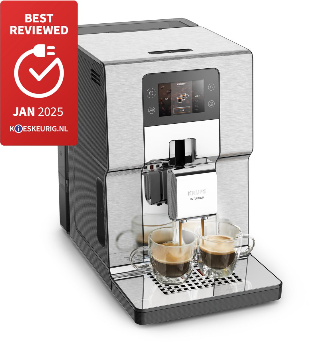 Wat vinden we goed aan de Krups Intuition Experience+ EA877D espressomachine