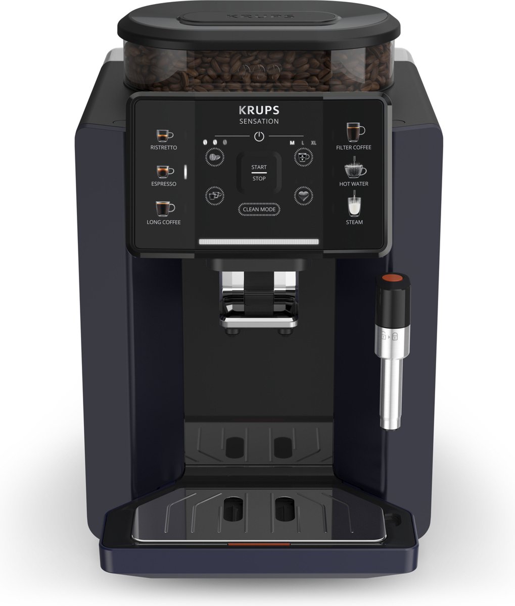 De Krups Sensation C50 EA910B Volautomatische espressomachine Nachtzwart in één oogopslag