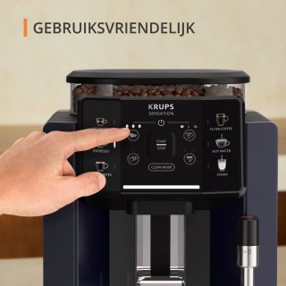 Krups Sensation C50 EA910B Volautomatische espressomachine Nachtzwart