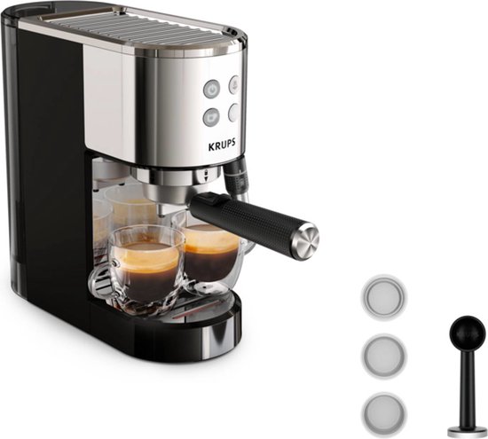 Krups Virtuoso XP444C10 halfautomatische espressomachine 1L
