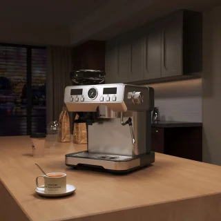 Lopoleis Barista Piston Espressomachine RVS