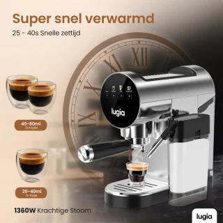 Lugia Piston Koffiemachine Zwart