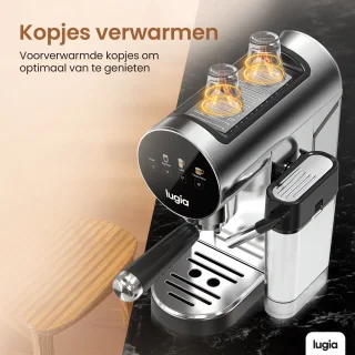 Lugia Piston Koffiemachine Zwart