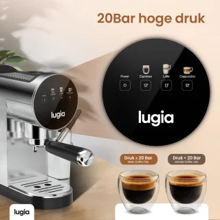 Lugia Piston Koffiemachine Zwart