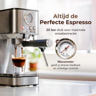 Wat vinden we goed aan de LunaSea LunaPress Espressomachine