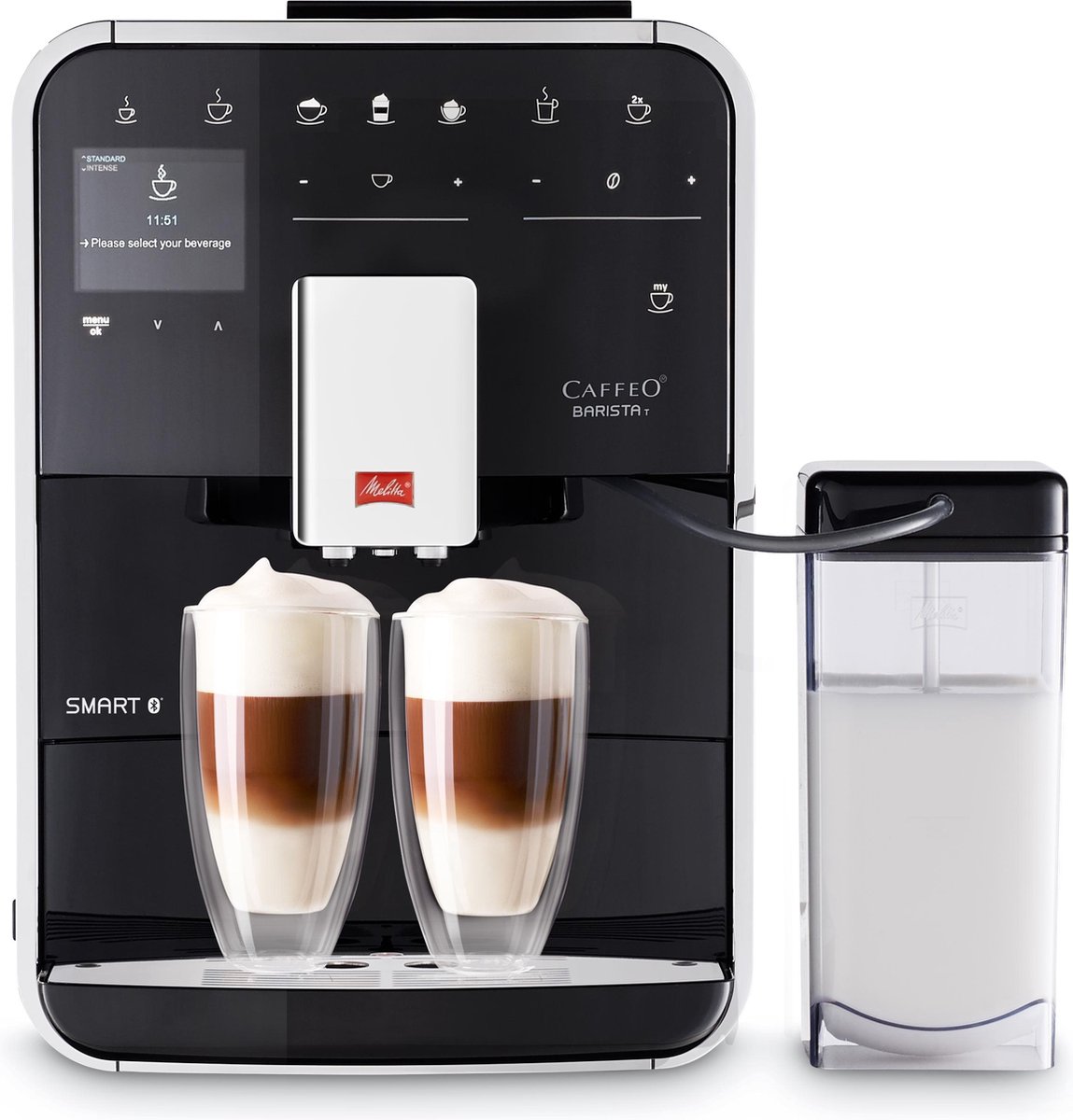 De Melitta Barista Smart T F830-102 Espressomachine zwart in één oogopslag
