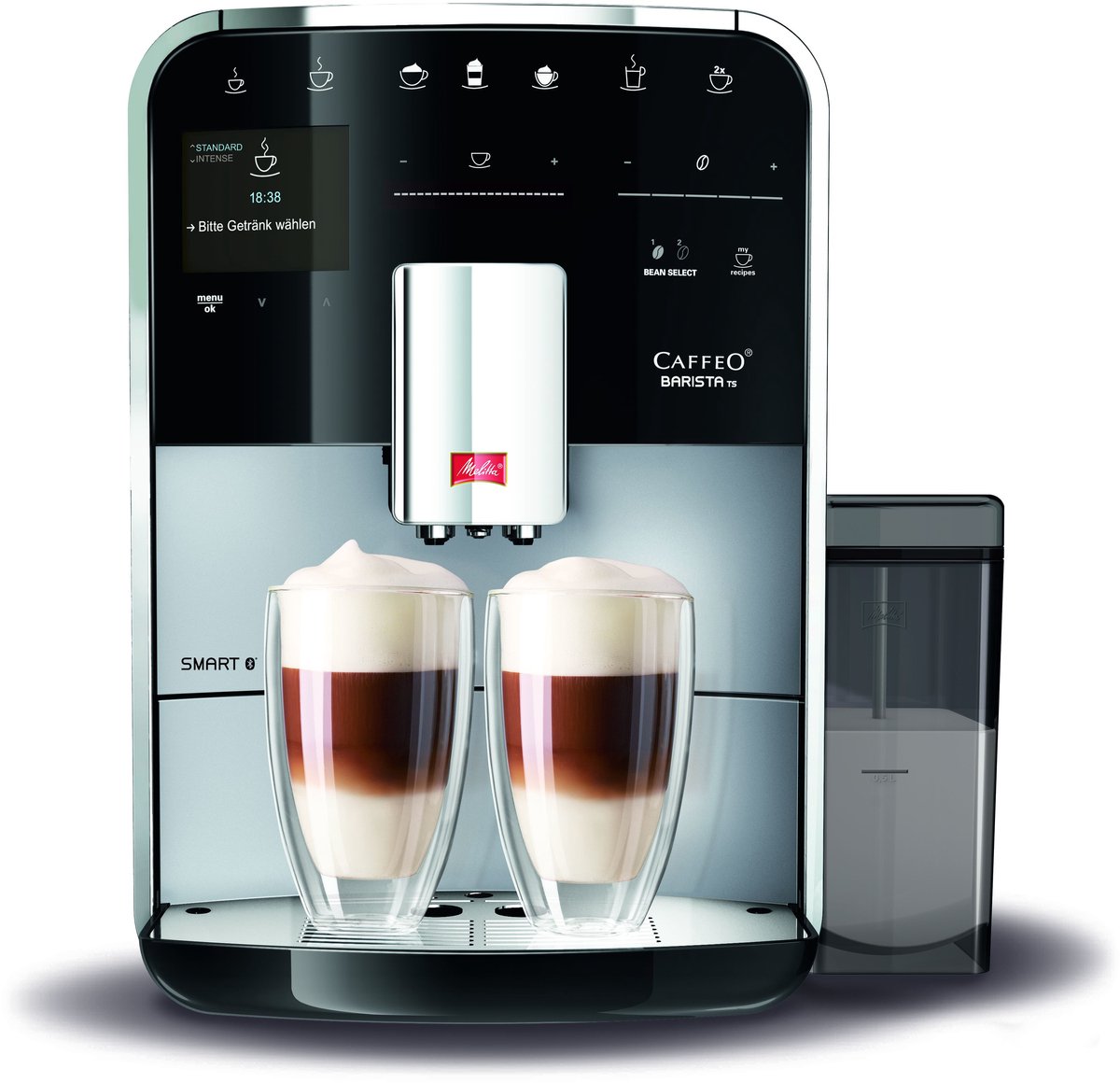 De Melitta Barista Smart TS Espressomachine Zilver in één oogopslag