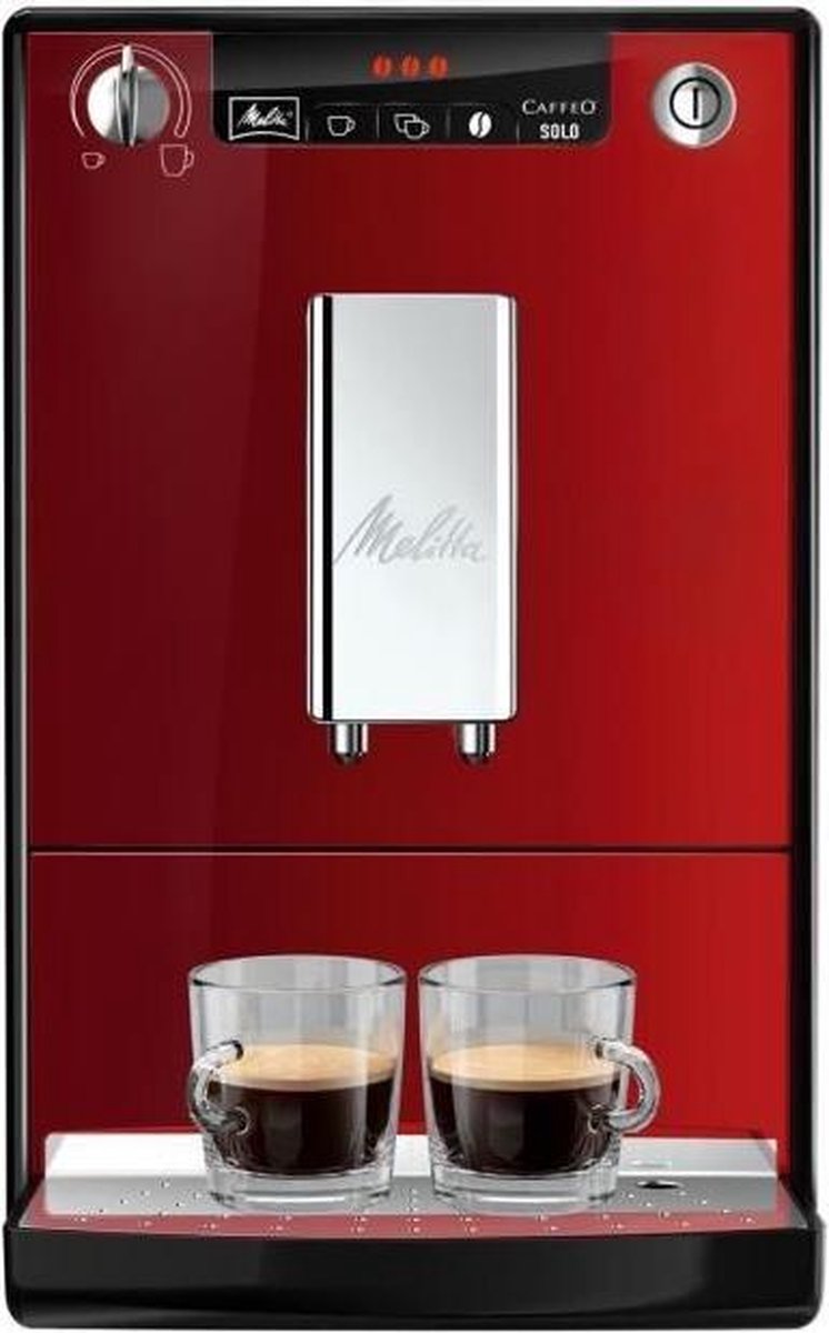 De Melitta Caffeo Solo E950-104 Espressomachine Rood in één oogopslag