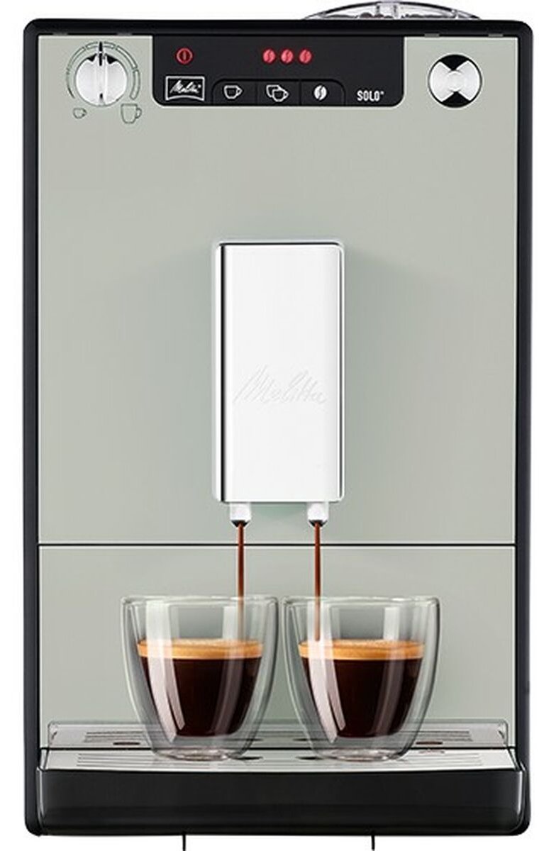 De Melitta Caffeo Solo Sandy E950-877 espressomachine grijs in één oogopslag