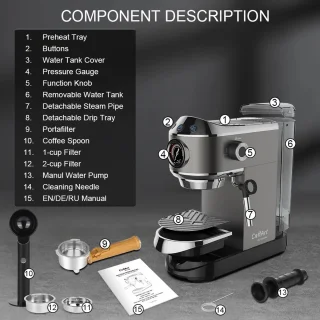Mima Koffiezetapparaat Silver Espressomachine