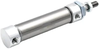 Mini cilinder pneumatische actuator 32 mm boring zilver