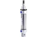 Mini persluchtcilinder 10 mm boring roestvrij staal zilver