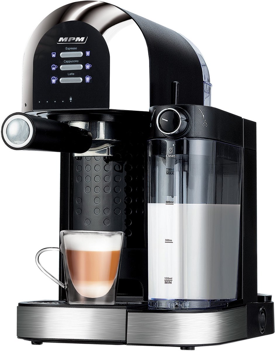 De MPM Espressomachine Piston 15 Bar 1470W in één oogopslag