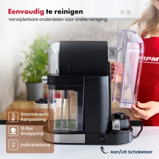 MPM Espressomachine Piston 15 Bar 1470W