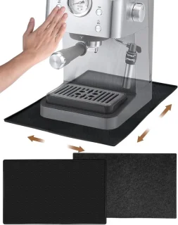 Onderlegger voor koffiezetapparaat 48 x 30 cm zwart