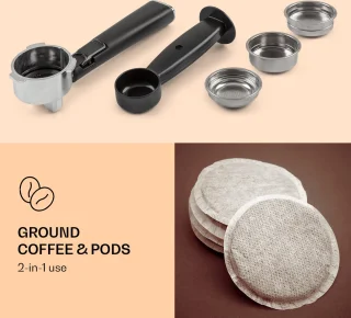 Pausa Espresso Maker 20 Bar 1,4L Roestvrij Staal