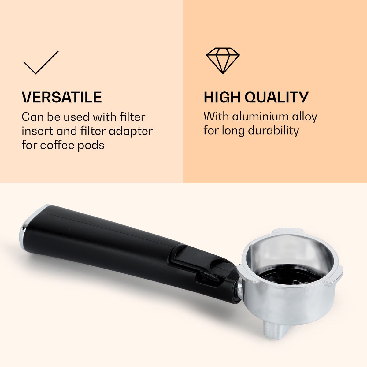 Pausa espressomachine filterhouder aluminiumlegering