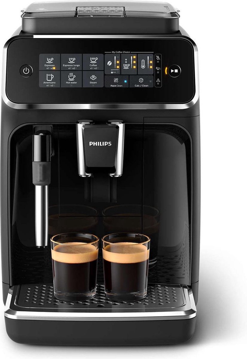 De Philips 3300 Series EP3321/40 Espressomachine Zwart in één oogopslag