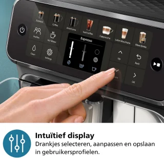 Philips 4400 Series EP4446/70 Volautomatisch Espressoapparaat Zwart/Zilver