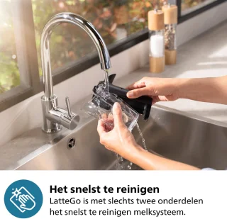 Philips 4400 Series EP4446/70 Volautomatisch Espressoapparaat Zwart/Zilver