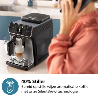 Philips 4400 Series EP4446/70 Volautomatisch Espressoapparaat Zwart/Zilver