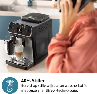 Philips 4400 Series EP4446/70 Volautomatisch Espressoapparaat Zwart/Zilver