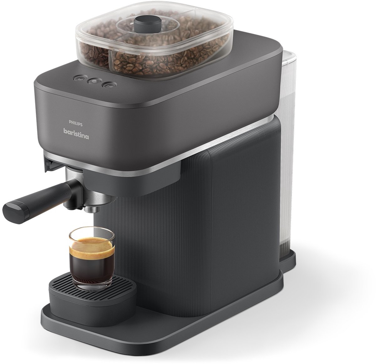 De Philips Baristina BAR320/60 Espressomachine Zwart in één oogopslag