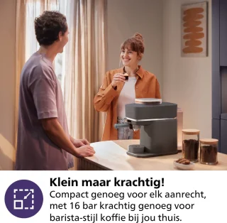 Philips Baristina + Melkopschuimer BAR303/60 Espressomachine Zwart