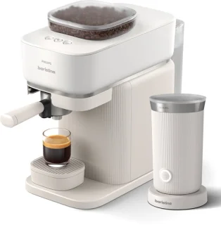 Philips Baristina + melkopschuimer BAR308/00 wit