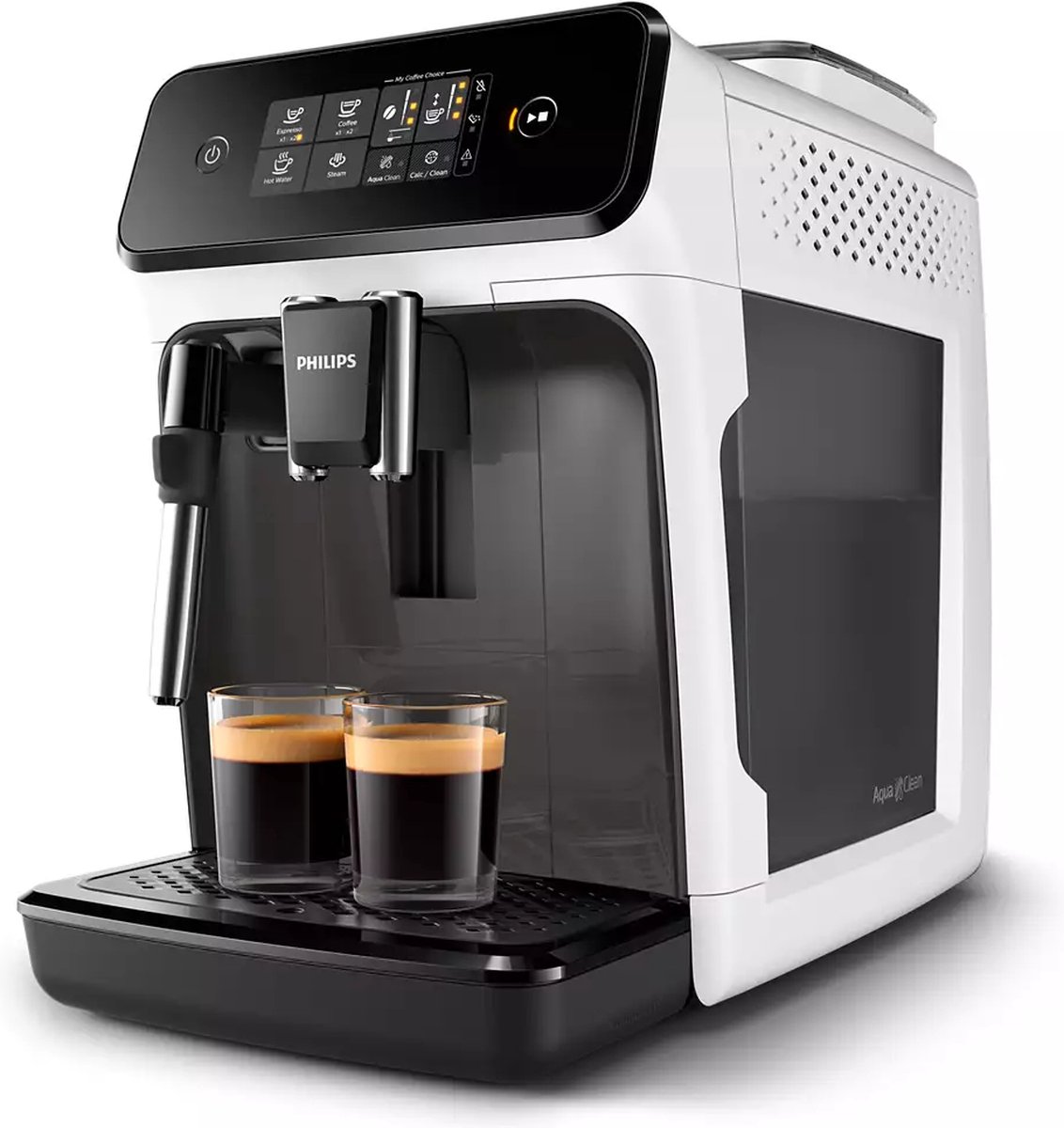De Philips EP1223/00 Volautomatische espressomachine Wit 1200 Series in één oogopslag