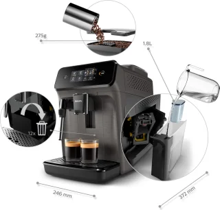 Philips EP1224 Volautomatische espressomachine zwart