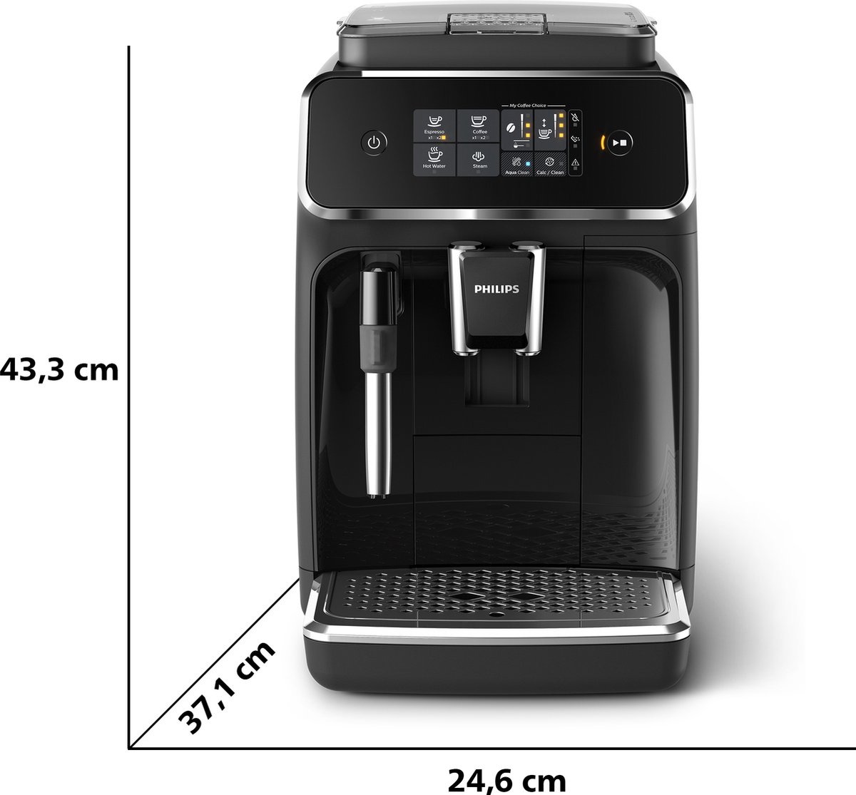 Philips EP2221/40 2200 Serie Espressomachine Zwart RVS